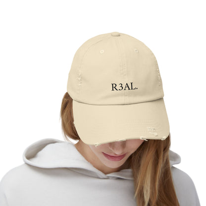 R3AL Distressed Cap — Teen-Inspired Family Brand Hat