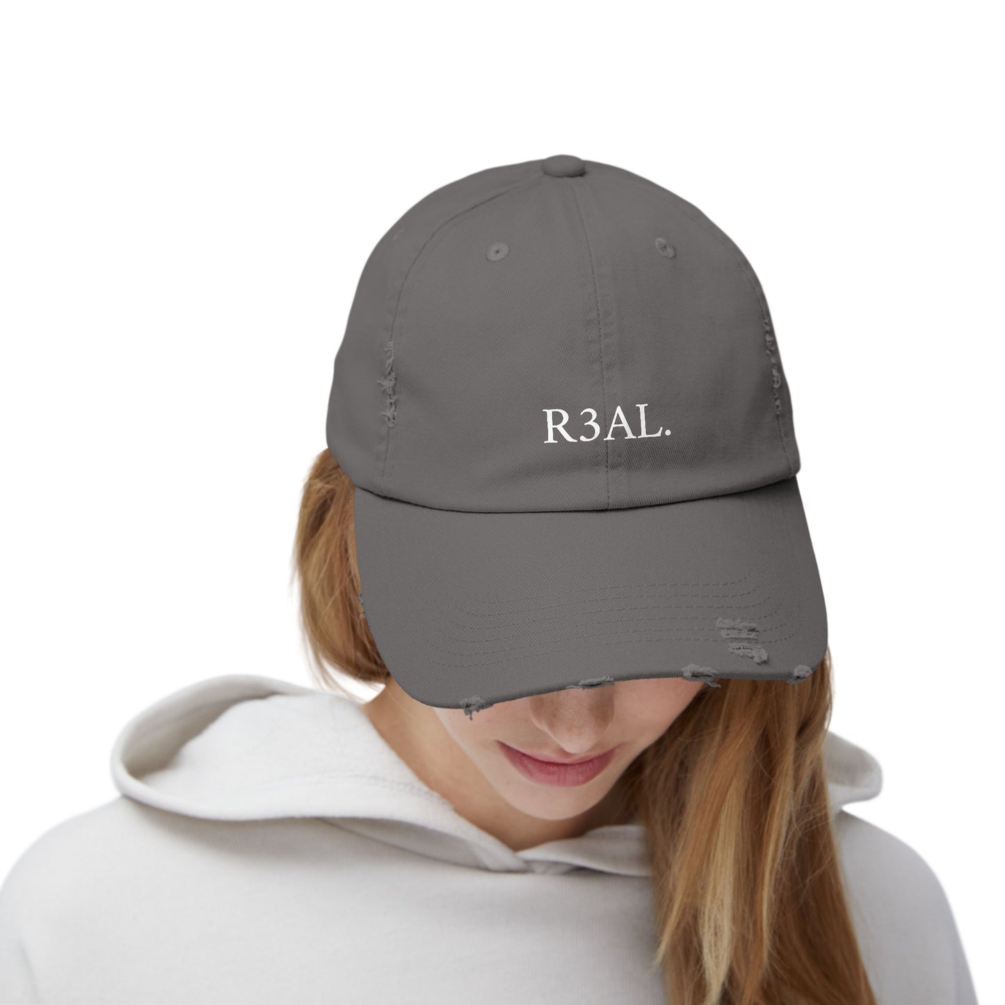 R3AL Distressed Cap — Teen-Inspired Family Brand Hat