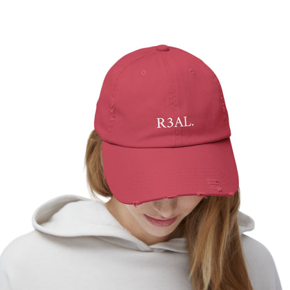 R3AL Distressed Cap — Teen-Inspired Family Brand Hat